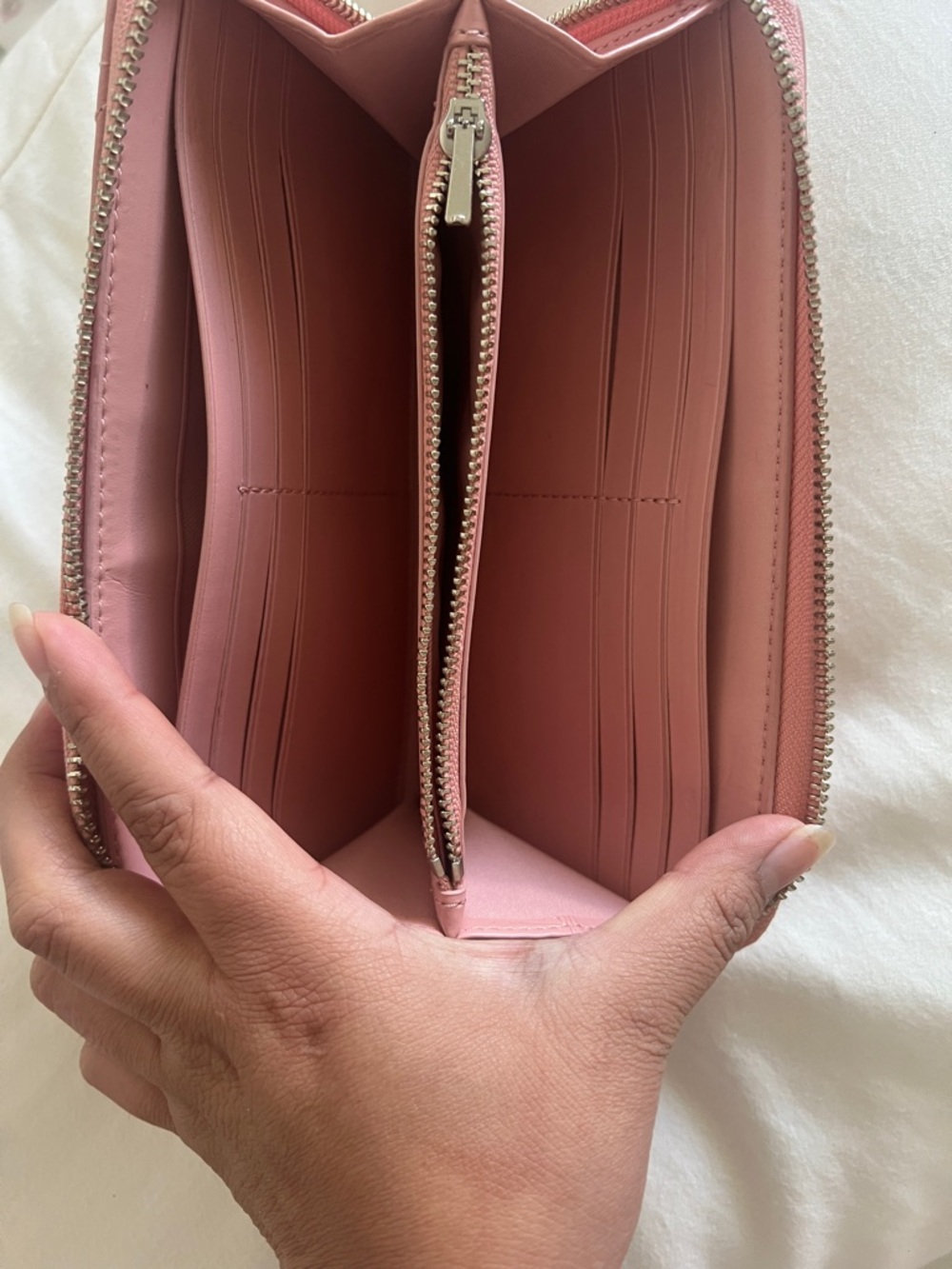 Coach Quilted Studded Zip Around Wallet in Pink - Picture 4 of 10